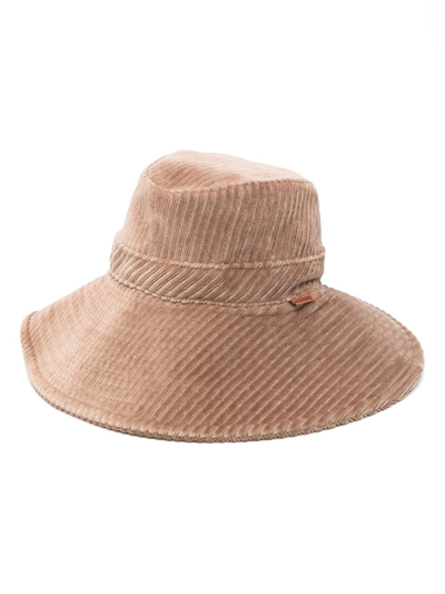 Missoni Logo-tag Corduroy Hat In Beige