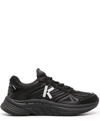 Kenzo Pace Sneakers With Mesh And Rubber Sole In Black