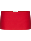 Valentino Crepe Couture Mini Skirt Woman Red 38 In レッド