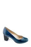Marc Joseph New York Midtown Pump In Navy Napa Soft