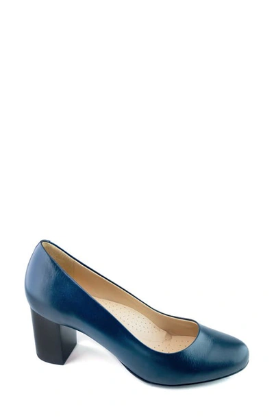 Marc Joseph New York Midtown Pump In Navy Napa Soft