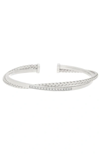 Meshmerise Diamond Bangle Bracelet In White