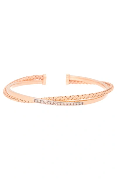 Meshmerise Diamond Bangle Bracelet In Rose