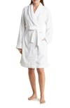Calvin Klein Women's Silk Ck Black Elevated Lounge Robe Qs6984 In Vanillaice