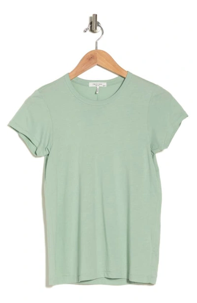 Rag & Bone Core Crewneck Cotton T-shirt In Ltgrn