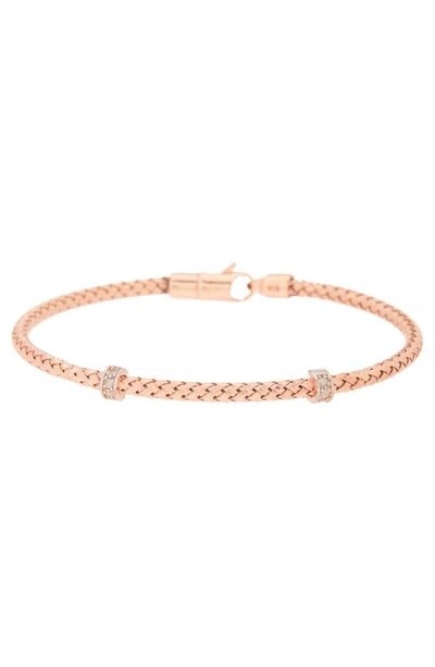 Meshmerise Diamond Embellished Flex Chain Bracelet In Rose