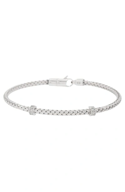 Meshmerise Diamond Embellished Flex Chain Bracelet In White