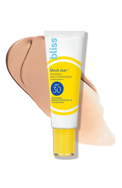 Bliss Block Star™ Invisible Daily 100% Mineral Broad Spectrum Spf 30 Suncreen In Neutral