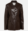 NANUSHKA HADASA FAUX LEATHER BLAZER