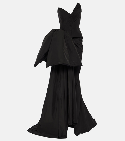 Maticevski Bow-detail Bustier Gown In Black