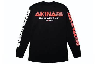 Pre-owned Bait X Initial D Akina Speed Stars Long Sleeve Tee Black