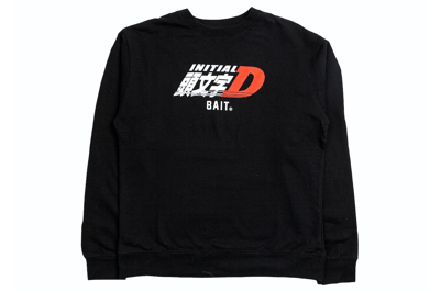 Pre-owned Bait X Initial D Logos Crewneck Sweater Black