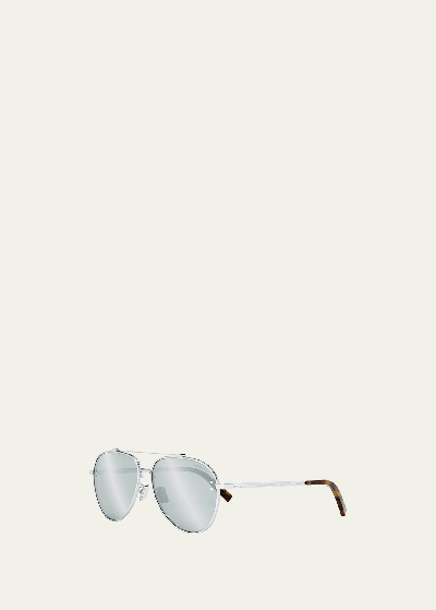 Dior Cd Diamond A1u Sunglasses In Shiny Palladium B