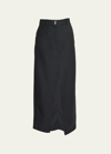 Givenchy Long Skirt With Front Split In Black