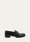 Givenchy Classic Lambskin Loafers With Ruched Detailing In Black