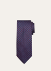 Charvet Men's Check Silk Tie In 11 Blue