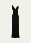 GIVENCHY COLUMN GOWN WITH PEARLESCENT CHAIN DETAIL