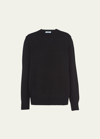 Prada Cashmere Wool Crew-neck Sweater In F0002 Nero