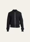 GIVENCHY MEN'S FELTED WOOL BOMBER JACKET