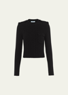Prada Wool And Cashmere Crew-neck Sweater In F0002 Nero