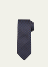 Charvet Men's Check Silk Tie In 7 Brown