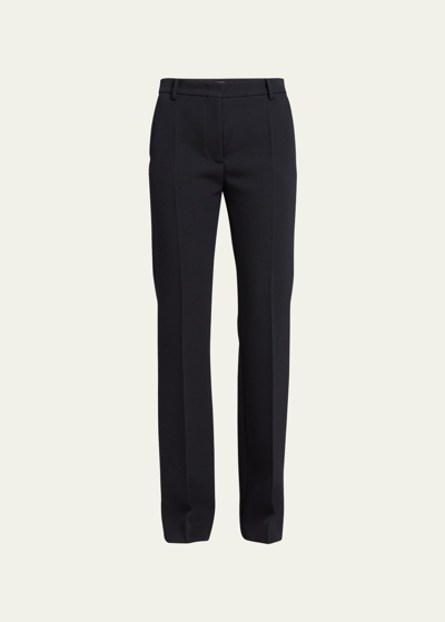 Valentino Suiting Slim Fit Wool Trousers In Black