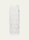 Prada Embroidered Duchesse Maxi-skirt In F0009 Bianco