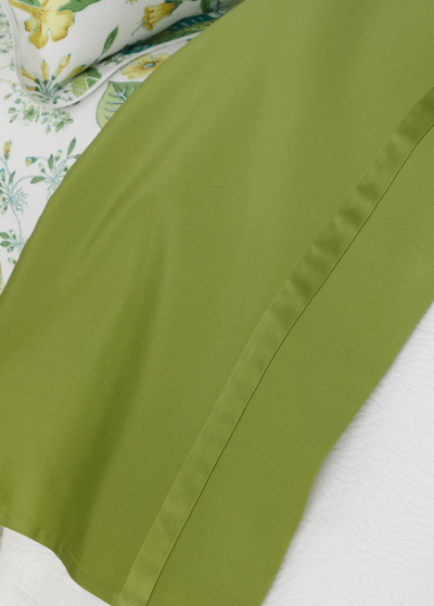 Matouk Nocturne 600 Thread Count Full/queen Flat Sheet In Grass