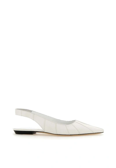 By Far Cyd Leather Slingback In White