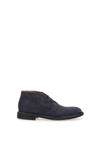 Doucal's Ankle Boot In Suede Leather In Blue