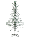 Northlight 9ft Black Pre-lit Artificial Cascade Twig Christmas Tree - Green Lights In Black
