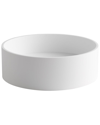 Alfi 15in Round White Matte Solid Surface Resin Sink In White