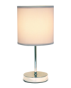 LALIA HOME CREEKWOOD HOME NAURU 11.81 TRADITIONAL PETITE METAL STICK BEDSIDE TABLE DESK LAMP