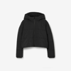 Burberry Hooded Cropped Quilted Jacket In Black