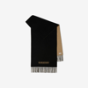 Burberry Ekd Cashmere Reversible Scarf In Camel/black