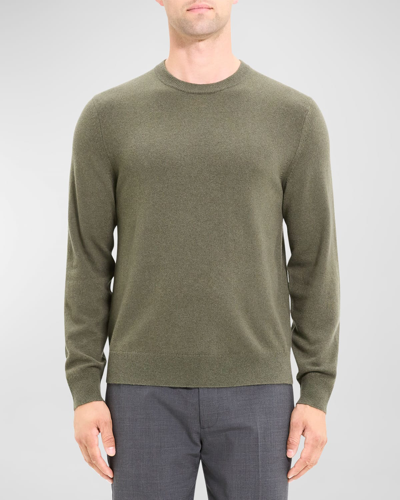 Theory Hilles Cashmere Crewneck Sweater In Green