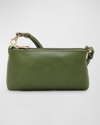 Il Bisonte Lucia Vachetta Leather Shoulder Bag In Cipresso
