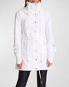 Blanc Noir Gold Collection Camo Anorak Jacket In White Camo