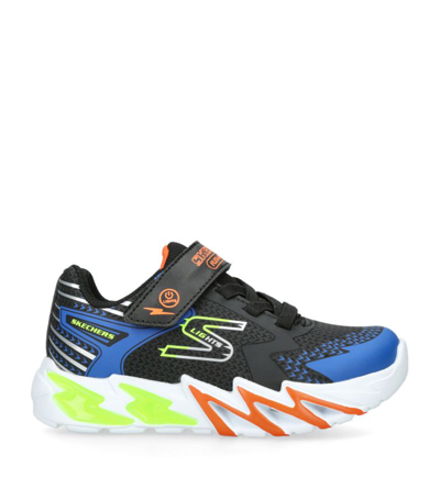 Skechers Kids' Flex-glow Bolt Trainers In Black