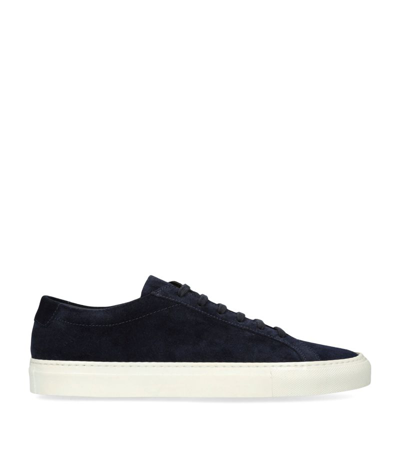 Common Projects Suede Achilles Sneakers In Navy