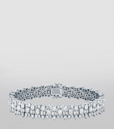 Suzanne Kalan Platinum And Diamond Bracelet In White