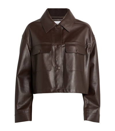 Yves Salomon Lambskin Leather Jacket In Beige