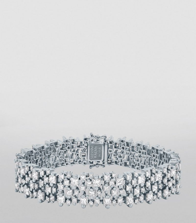 Suzanne Kalan Platinum And Diamond Bracelet In White