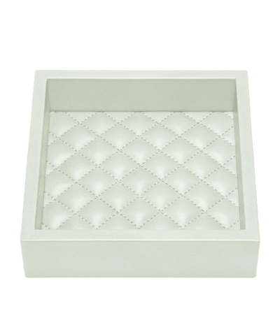 Riviere Small Quilted Febe Diamonds Tray In Green