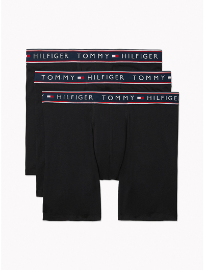 Tommy Hilfiger Cotton Stretch Boxer Brief 3 In Black