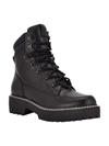 CALVIN KLEIN SHANIA WOMENS SUEDE LACE-UP COMBAT & LACE-UP BOOTS