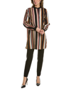 Anne Klein Stripe Tunic Top In Pink