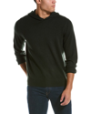 VINCE JERSEY STITCH WOOL & CASHMERE-BLEND HOODIE