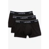 Lacoste Solid Croc Trunks 3-pack In Black