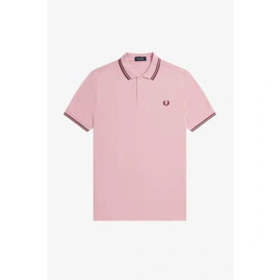 Fred Perry Chalky Pink Small Mens Twin Tipped Polo Shirt